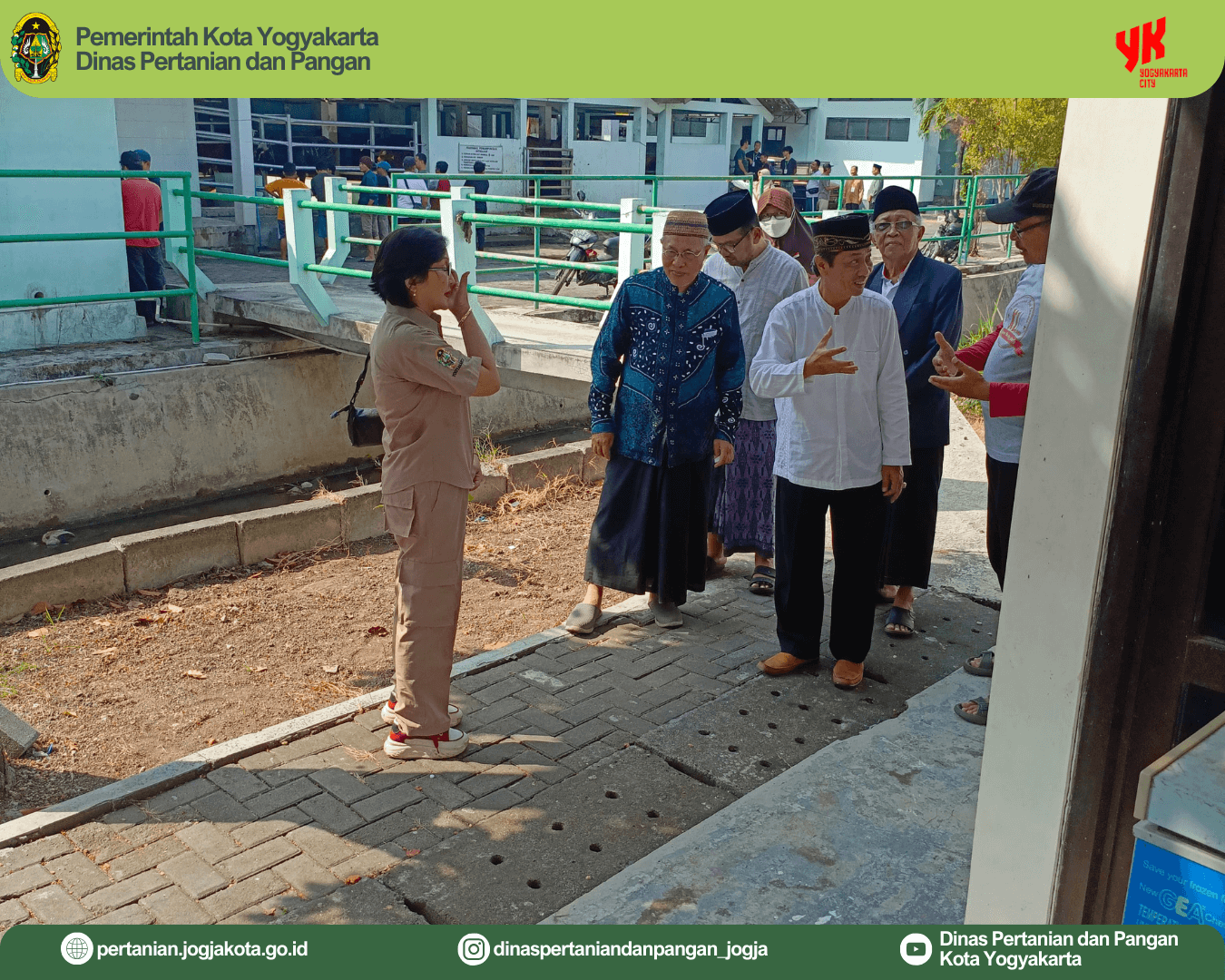 Kunjungan Pj. Walikota Yogyakarta dalam Rangka Pemantauan Pemotongan Hewan Kurban Idul Adha 1445H / 2024M di RPH Giwangan