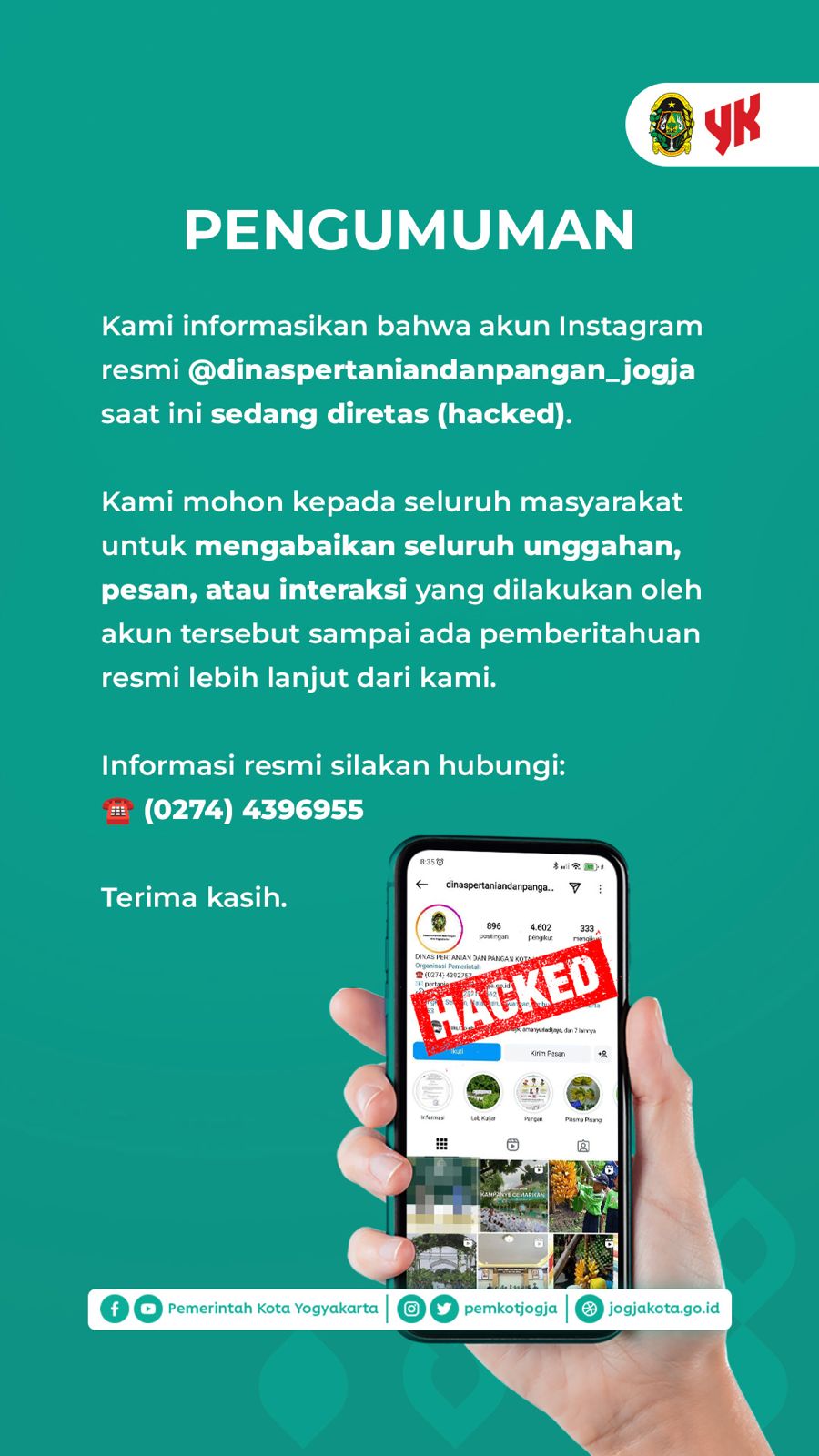 Akun IG Dinas Diretas (Hacked)